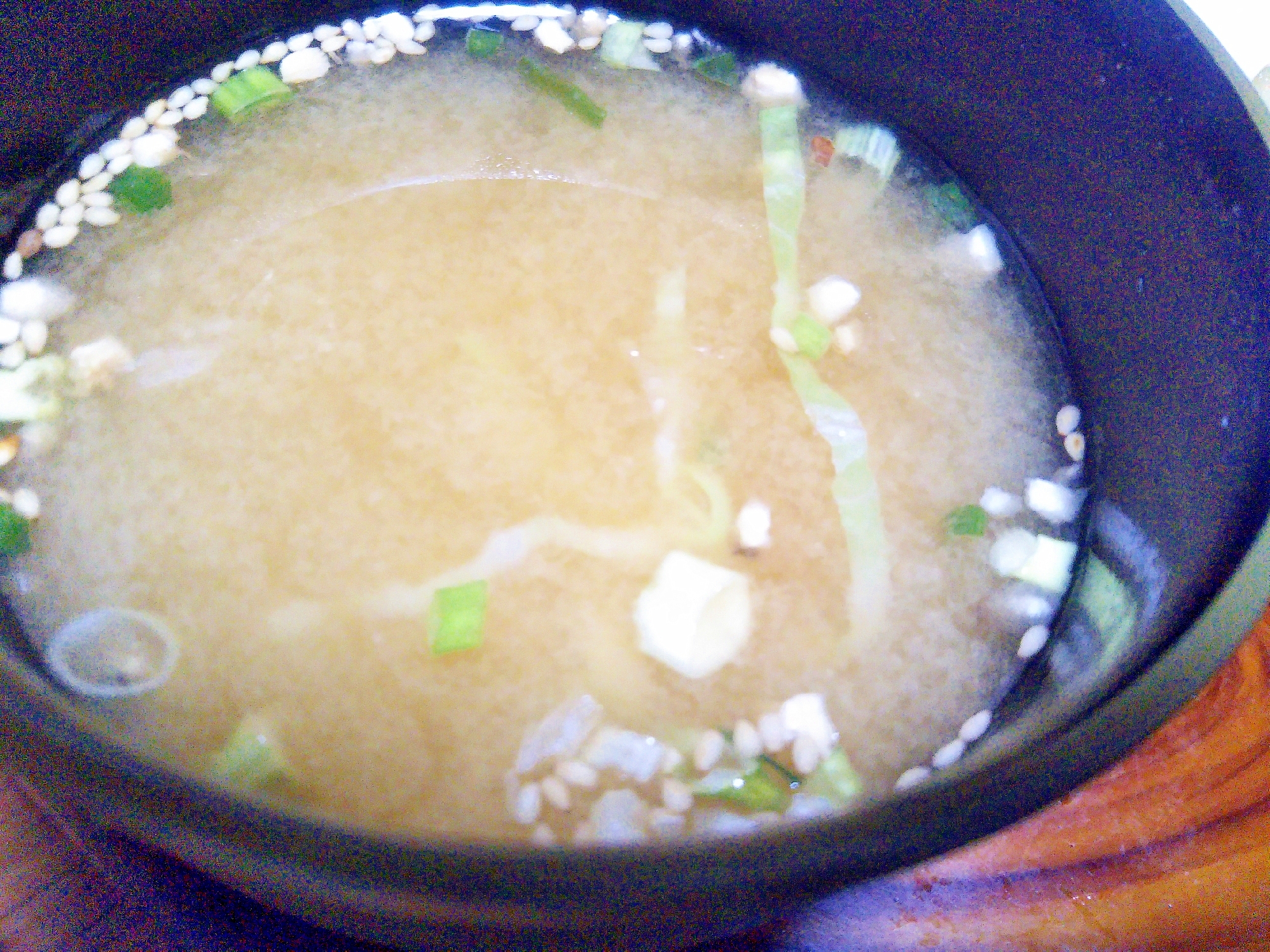胡麻キャベツ味噌汁