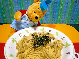 鶏ごぼうパスタ