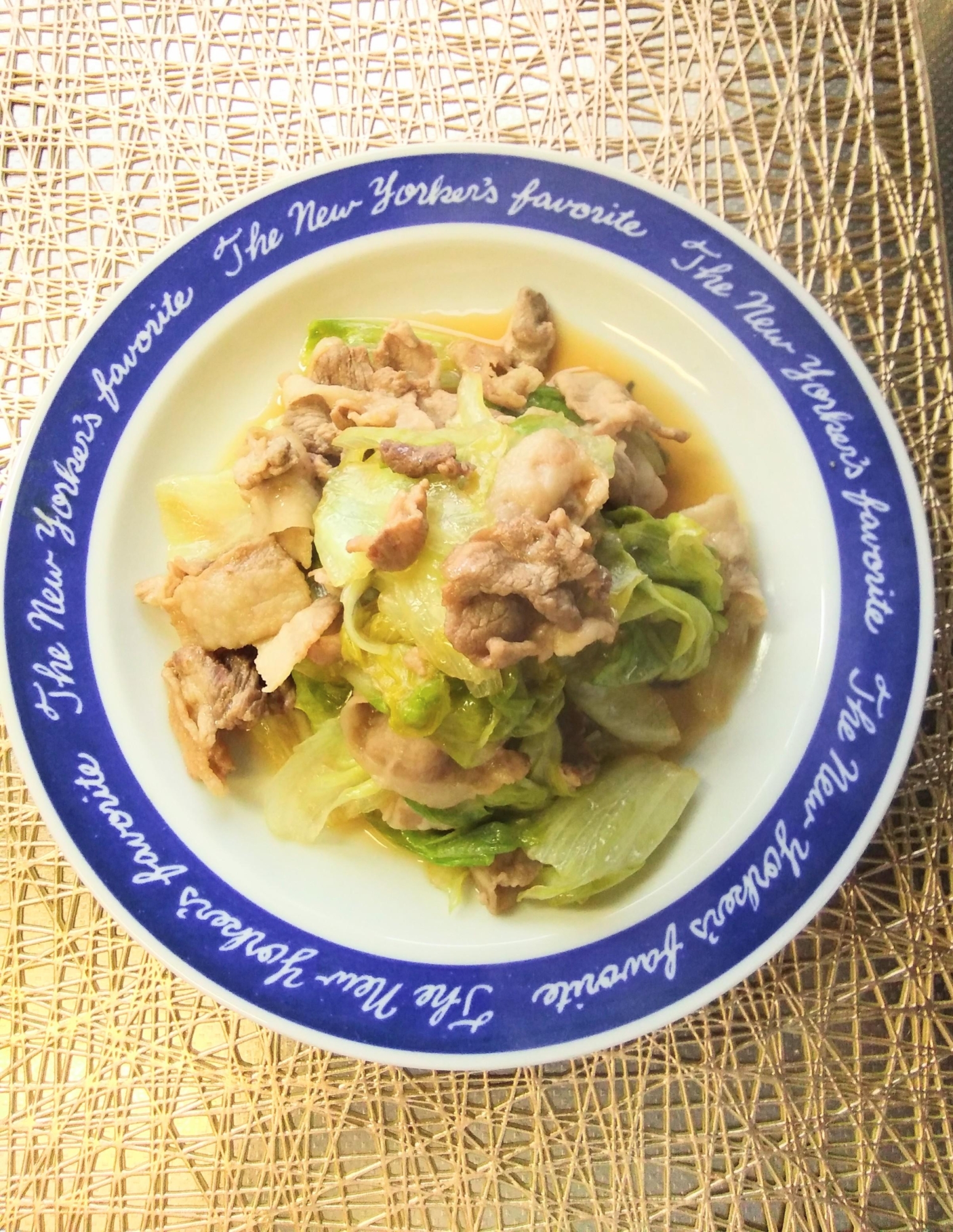豚肉とレタスのポン酢醤油炒め