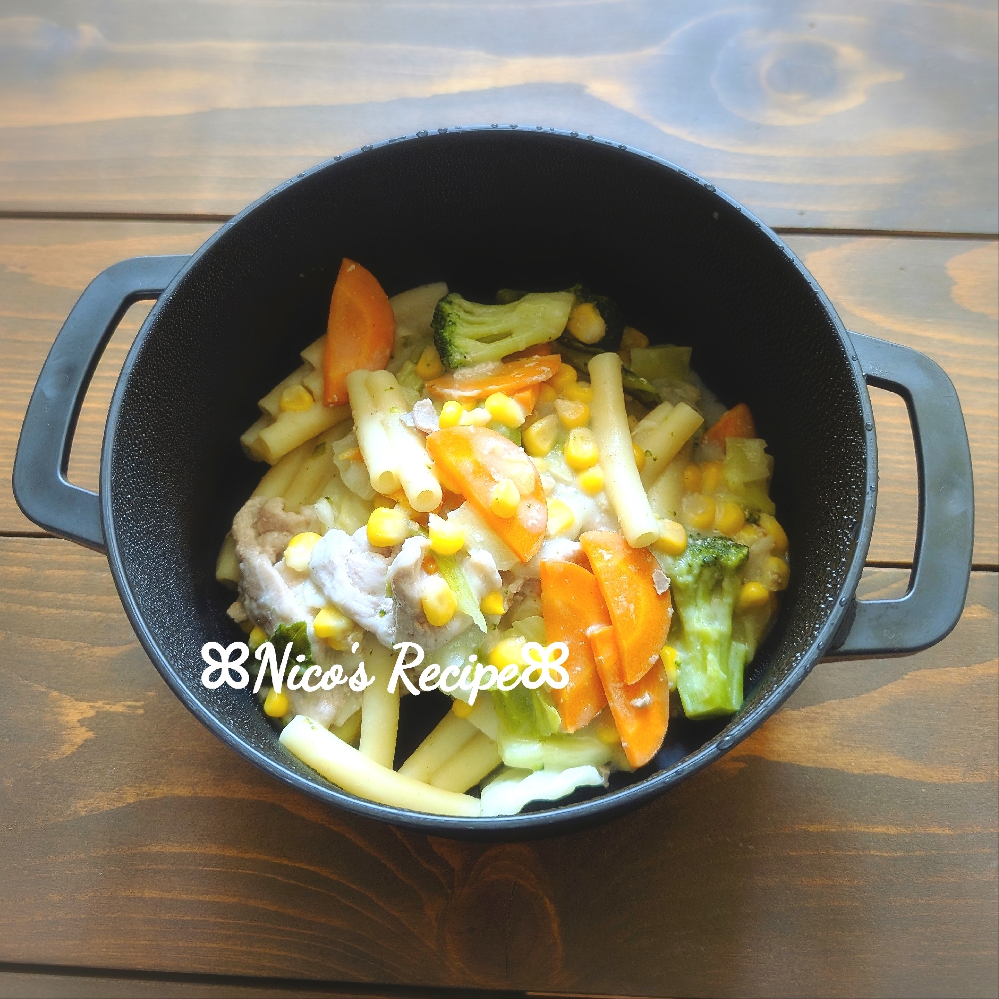 豚こまとブロッコリーのチーズグラタン風