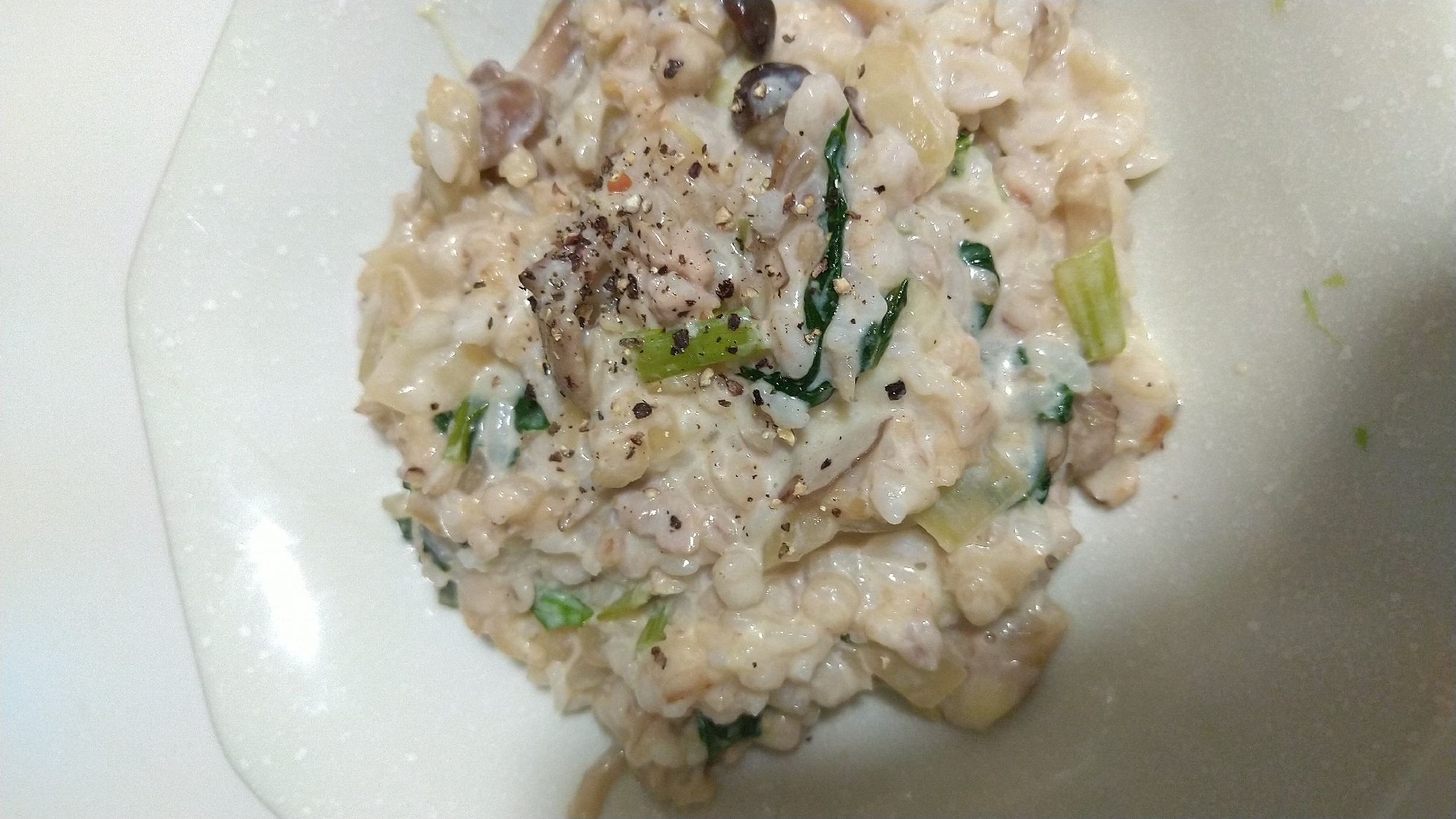 オートミールでちょこっと低糖質!クリームリゾット