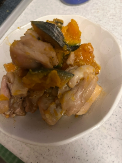 子供が喜ぶ！鶏肉とカボチャのハニーマスタード炒め♪