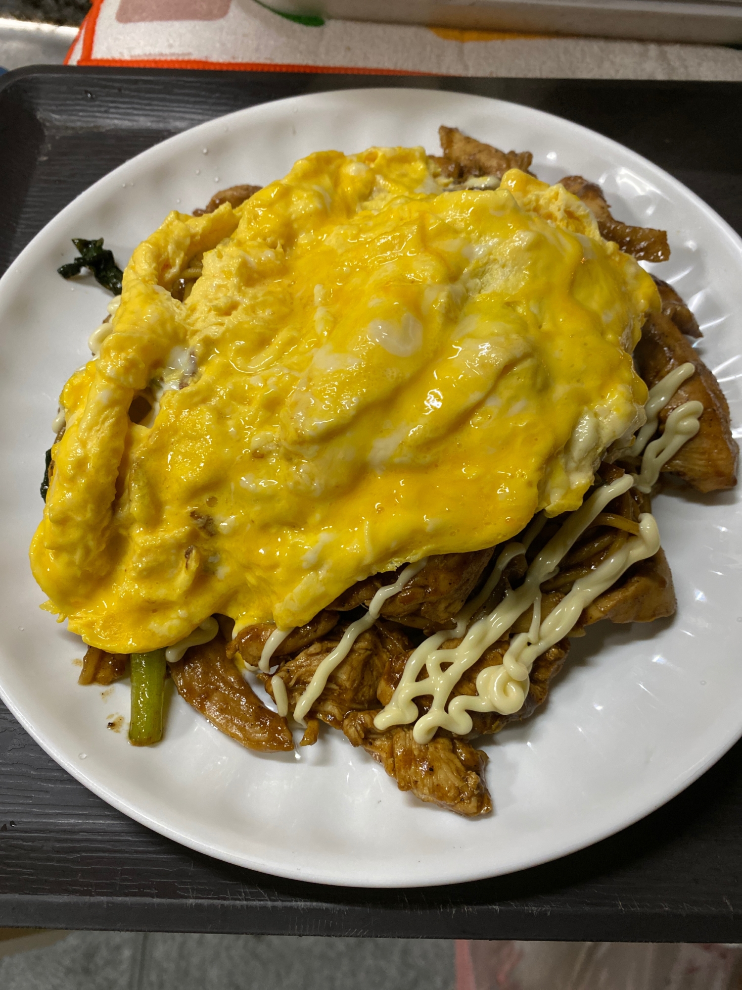 ♡鶏ささみでオム焼きそば♡