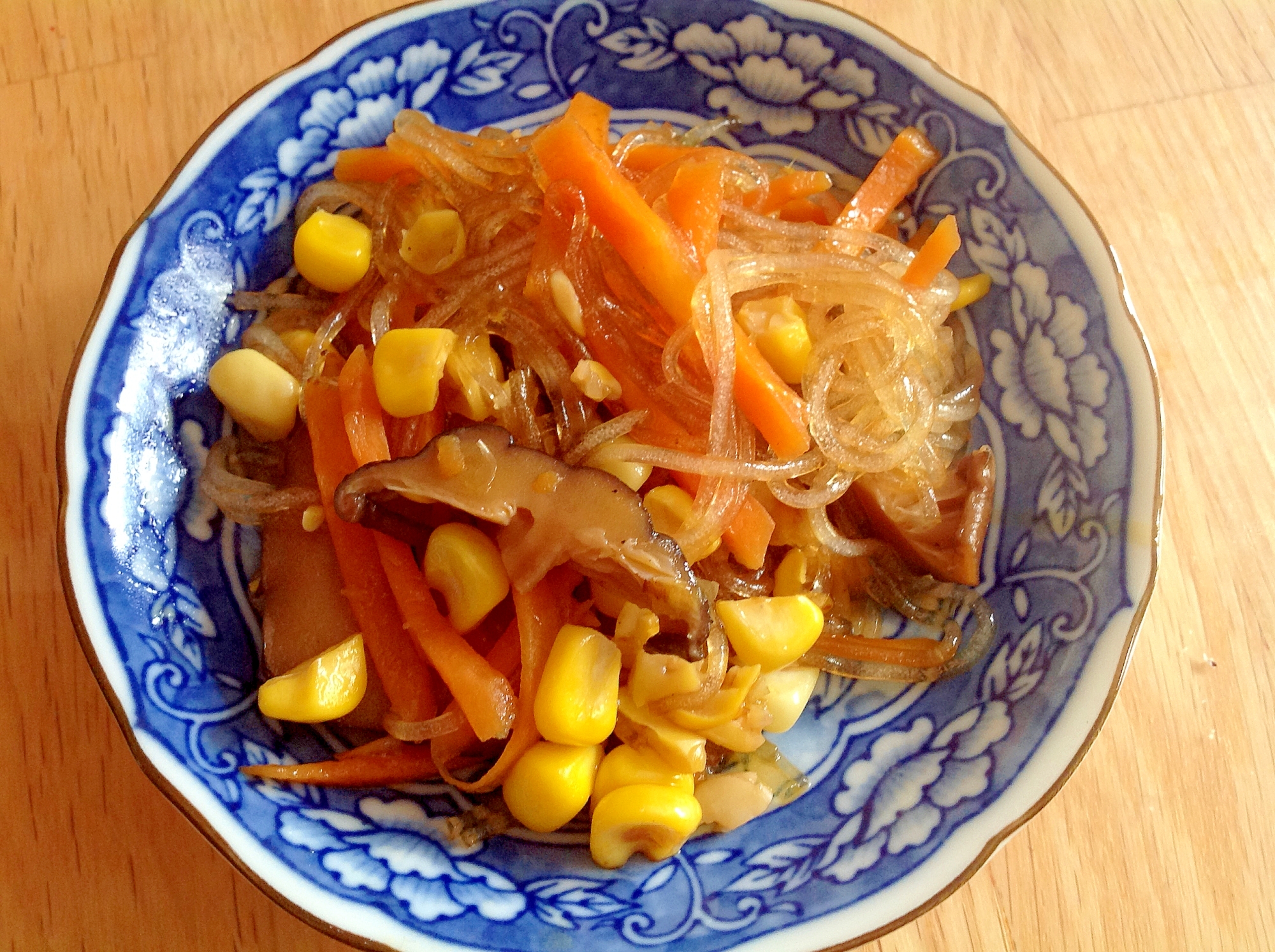 春雨ととうもろこしの炒め物