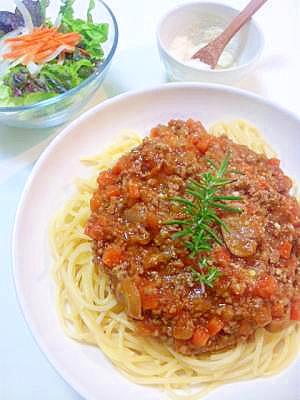 じっくりことこと 我が家のミートソーススパゲティ レシピ 作り方 By Canon 楽天レシピ