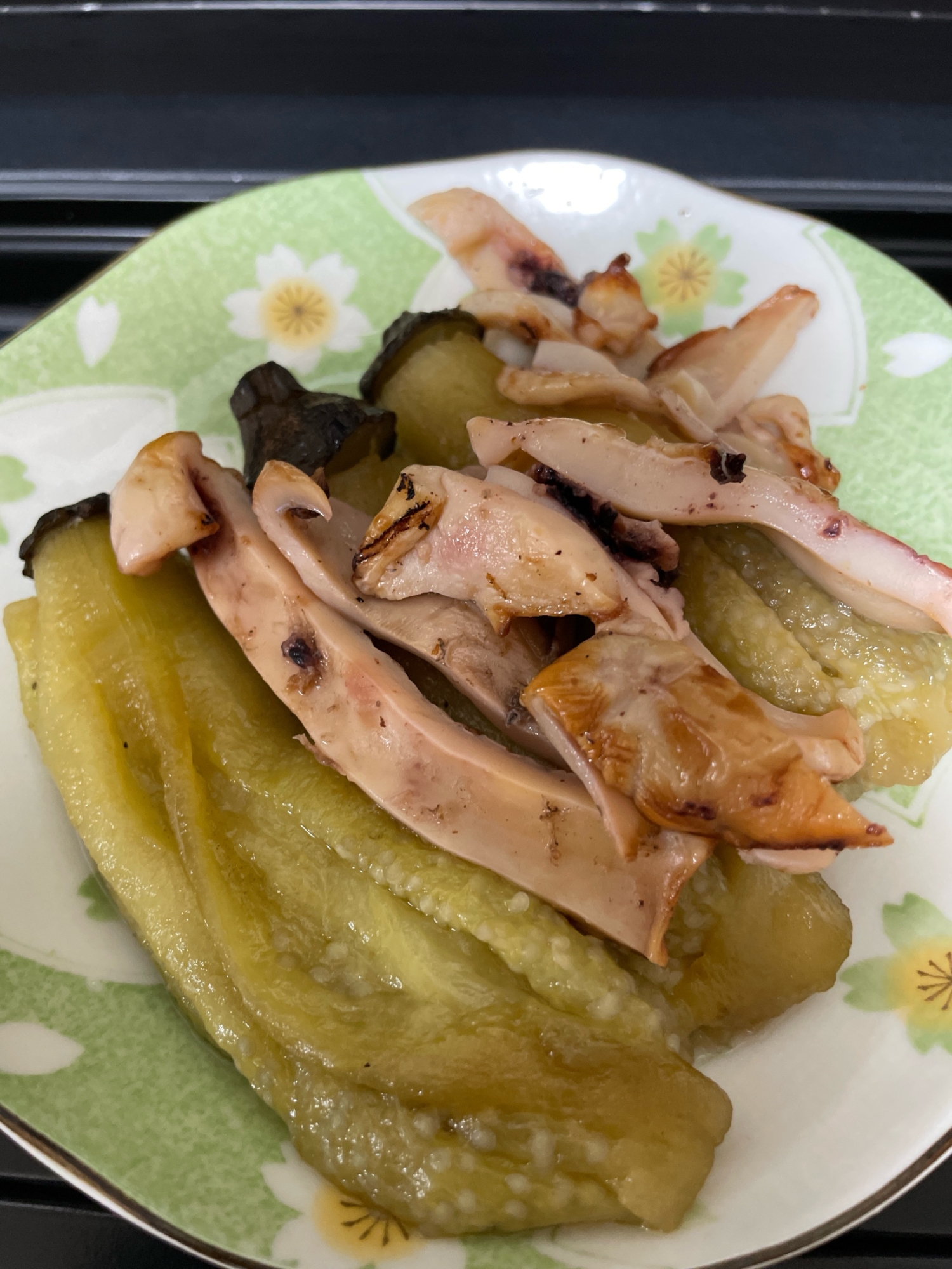 茄子とイカの煮物(^^)