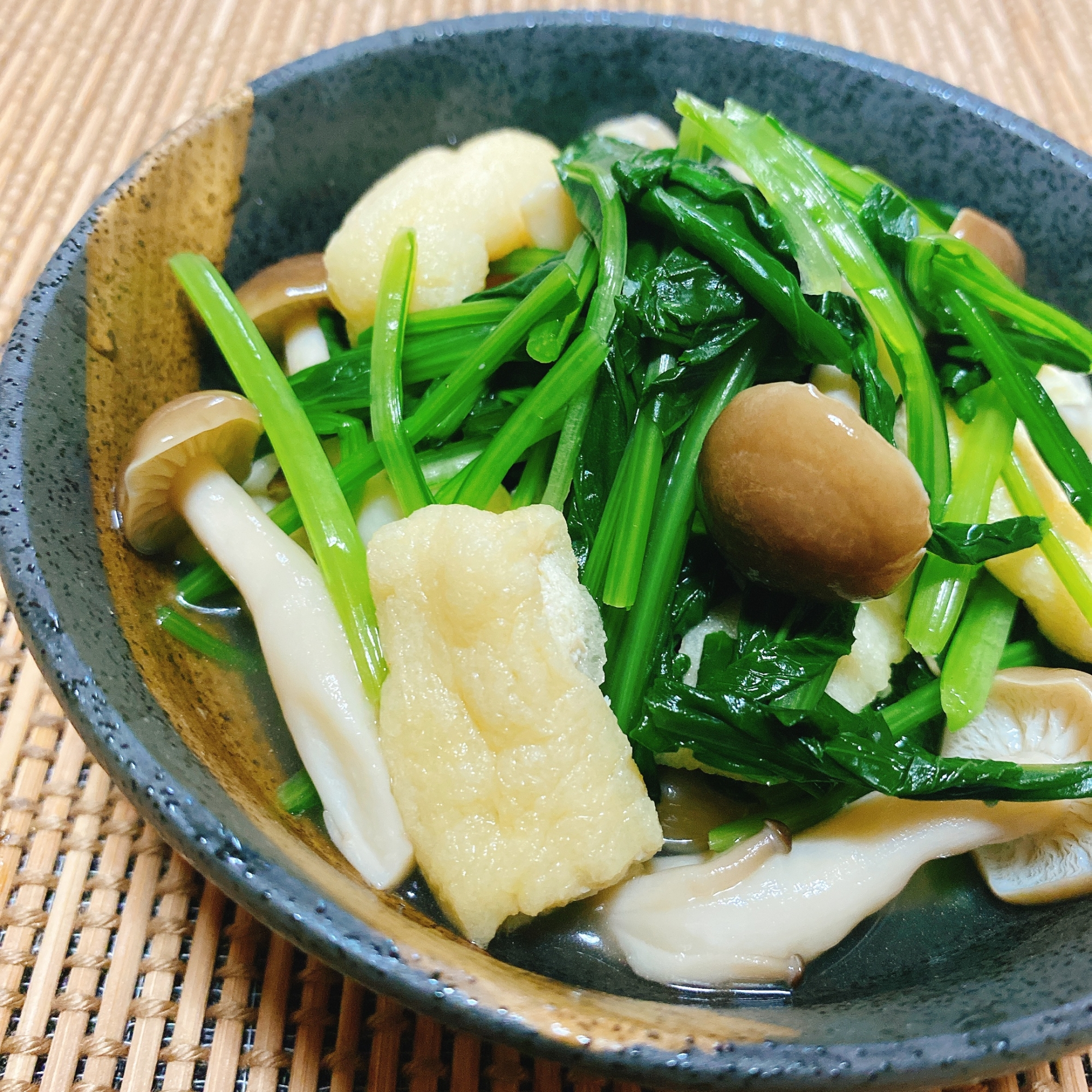 京のおばんざい❀壬生菜とおあげさんの炊いたん