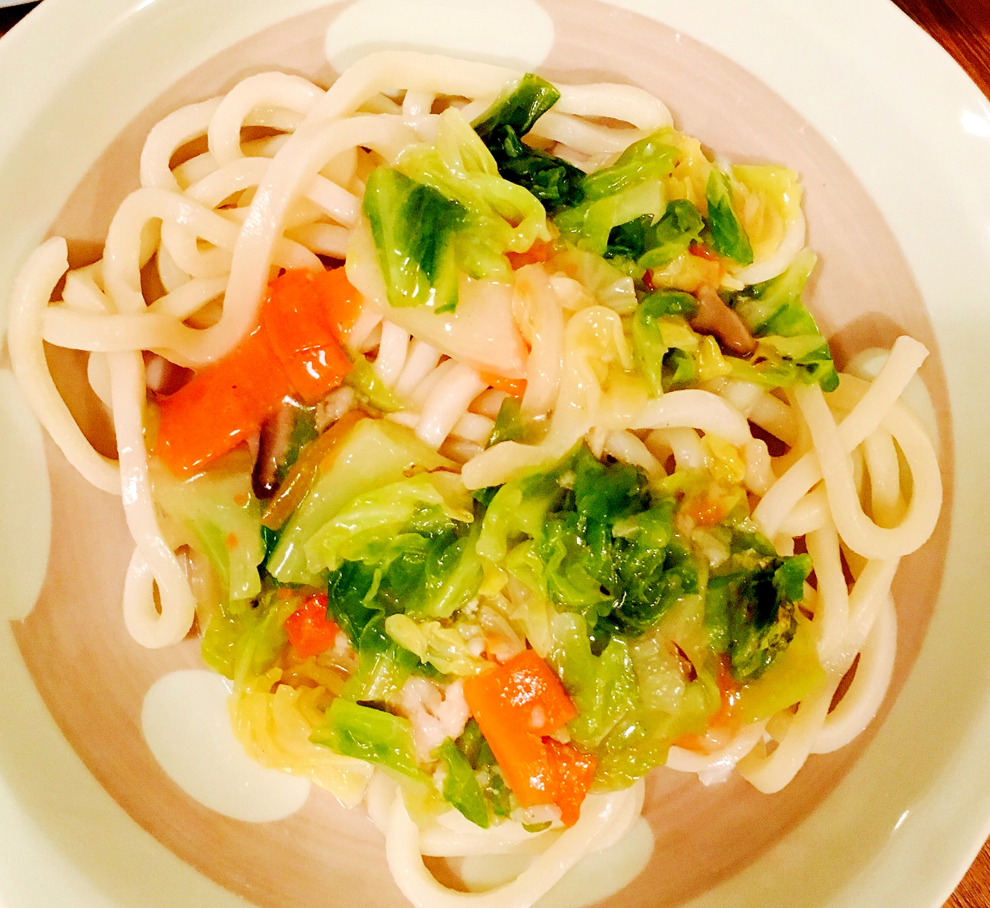 火を使わない！八宝菜リメイク☆あんかけうどん