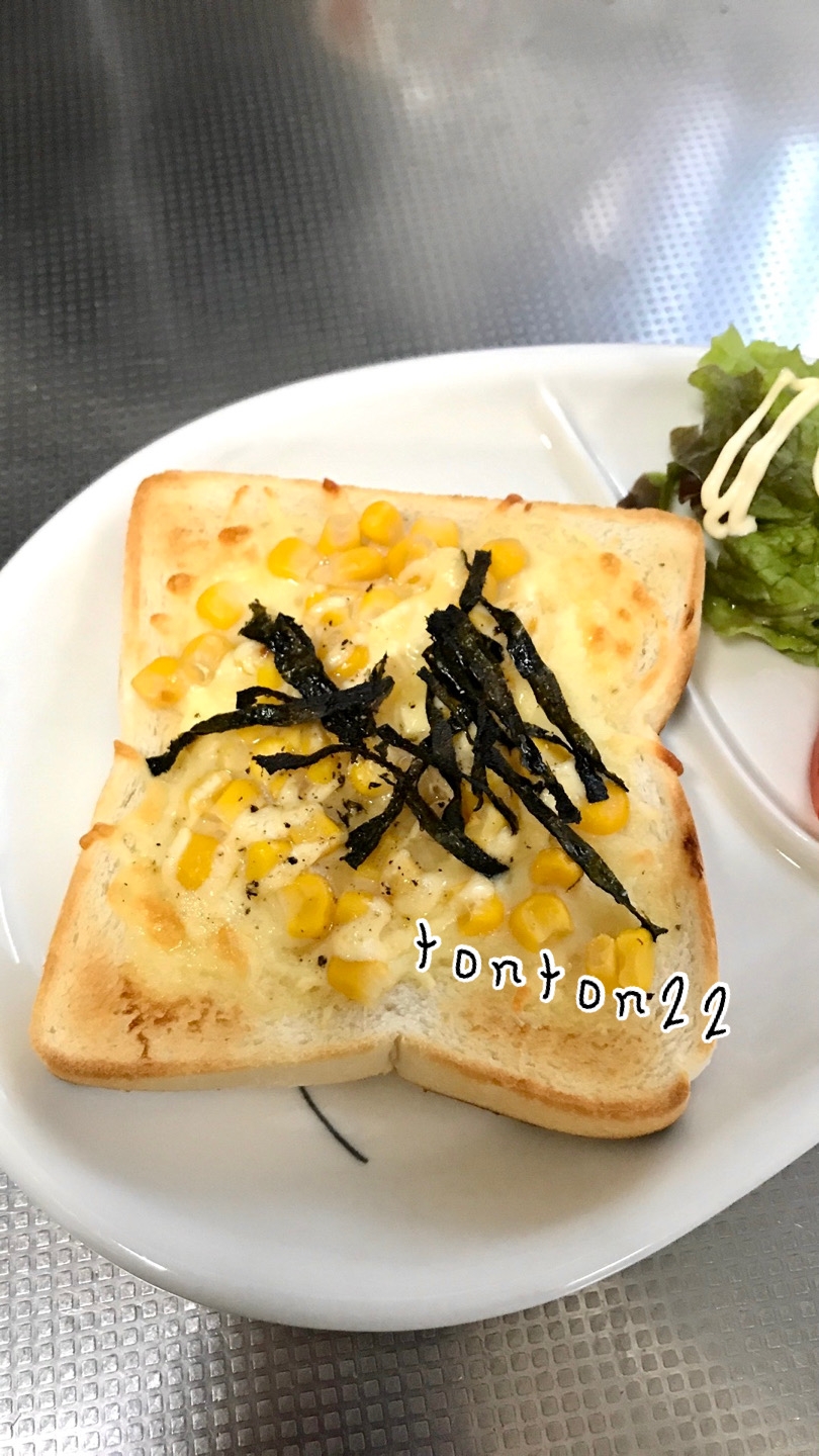 コーンチーズ海苔トースト☆