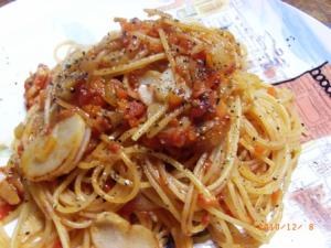 貝のダシがおいしい 平貝のトマトソースパスタ レシピ 作り方 By 一点集中力 楽天レシピ 貝のダシがおいしい 平貝のトマトソースパスタ レシピ 作り方 By 一点集中力 楽天レシピ