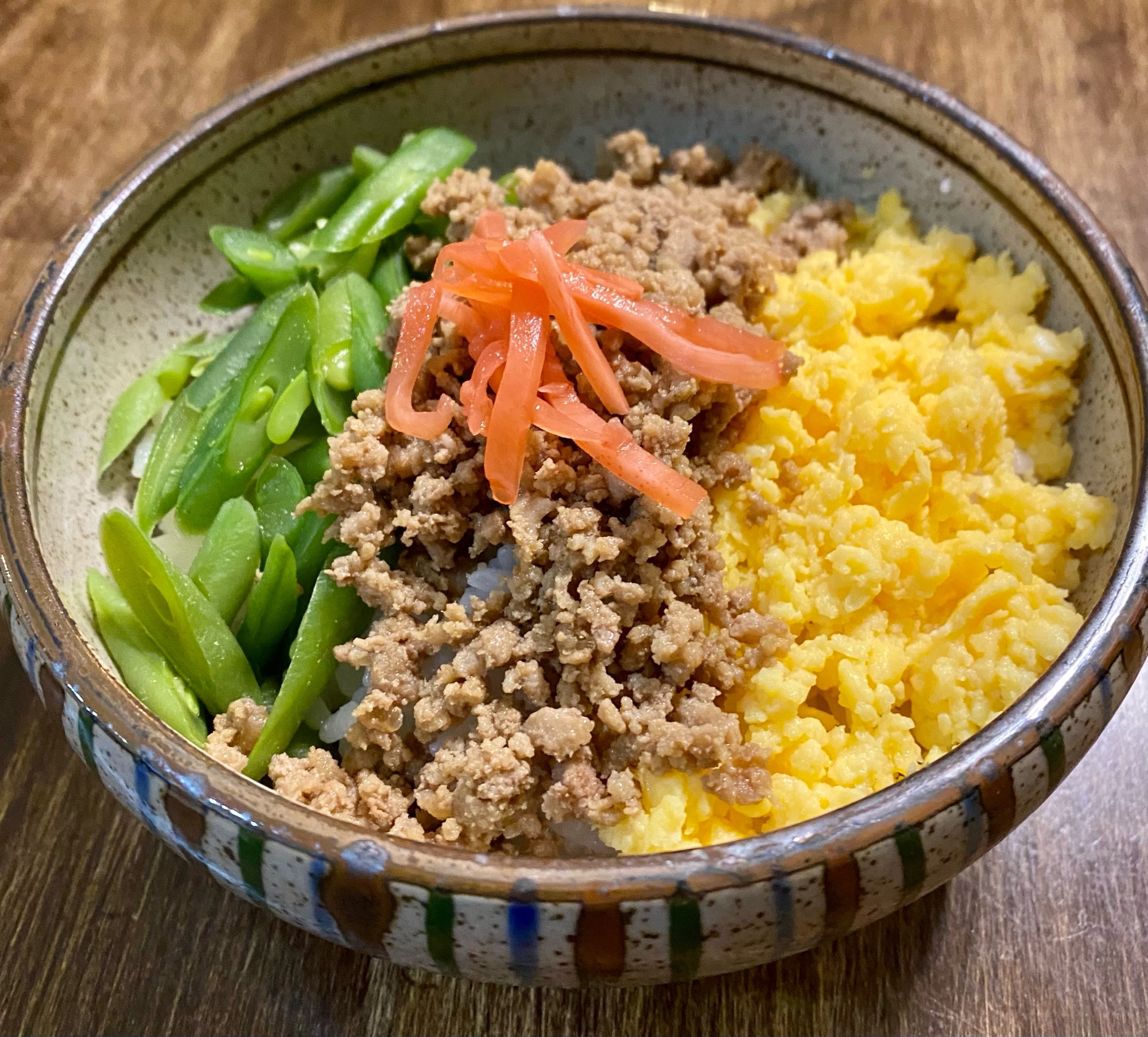 冷めてもベタベタせずに、ふんわり【三色丼】♫