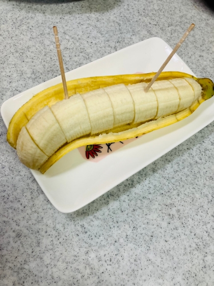 お皿不要☆おしゃれで便利なバナナの切り方