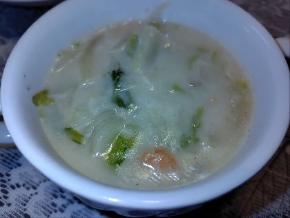 野菜だしを使って♡シーフードと白菜のクリーム煮♪