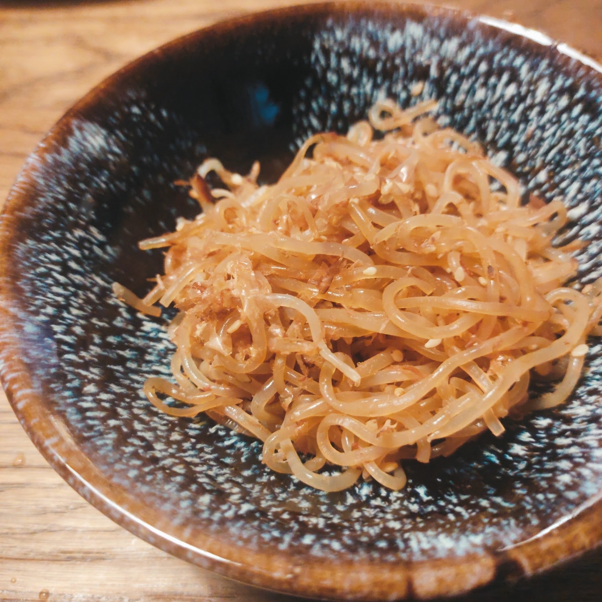 糸こんにゃくの炒めもの◎九州醤油◎甘醤油