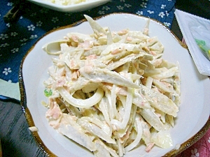副菜に/・ω・)/☆ごぼうと玉ねぎのツナマヨサラダ