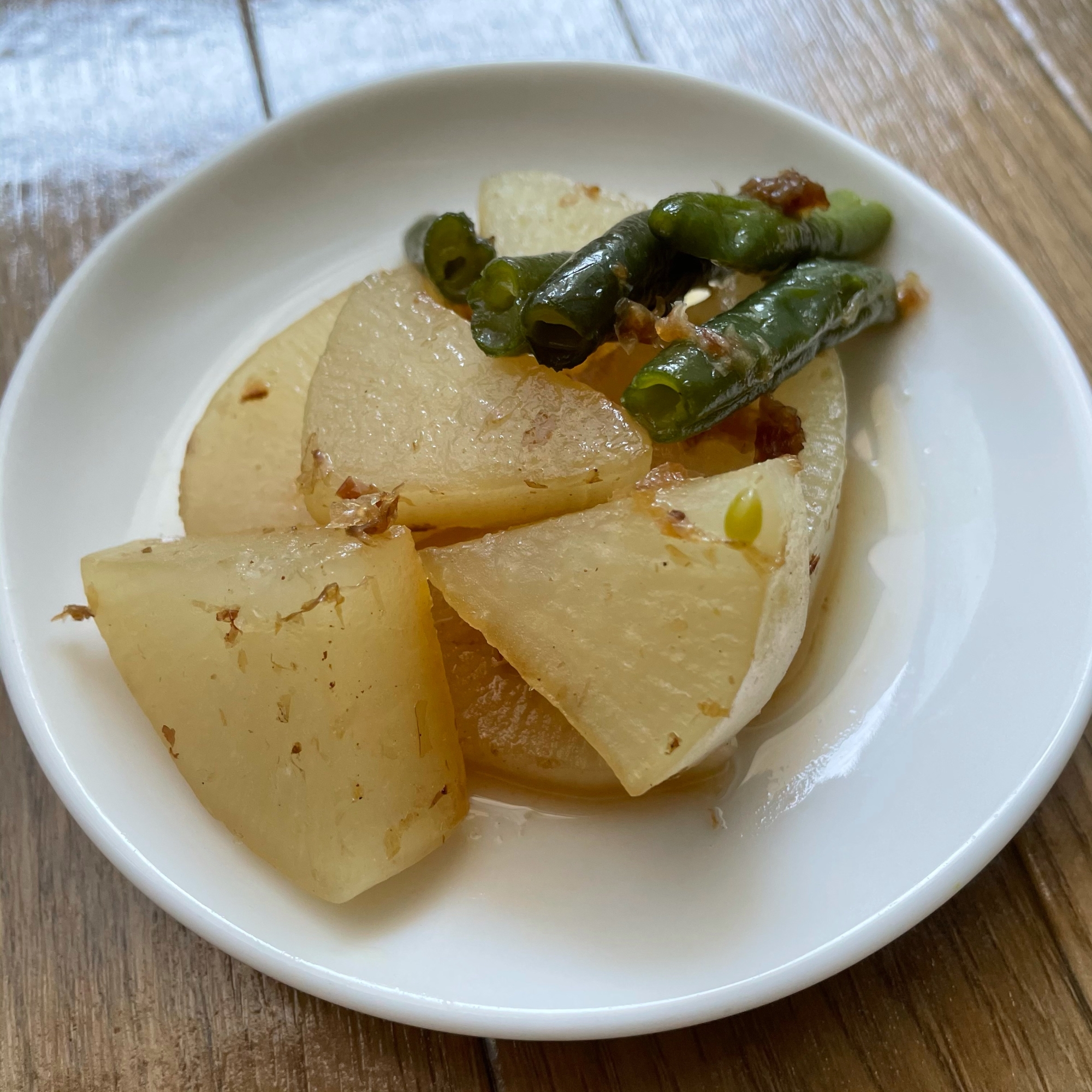 インゲンと大根のおかか煮