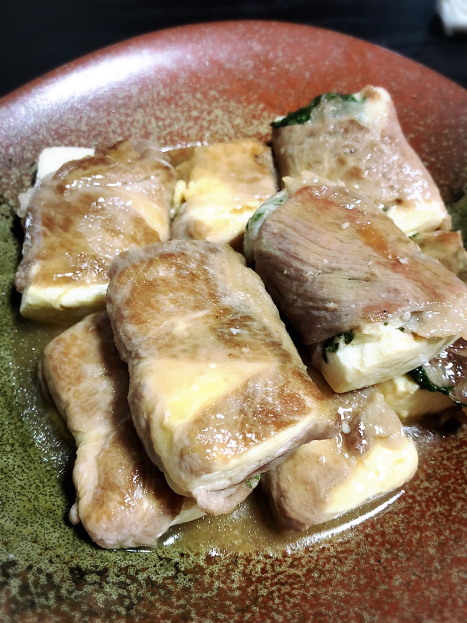 豆腐の肉巻き