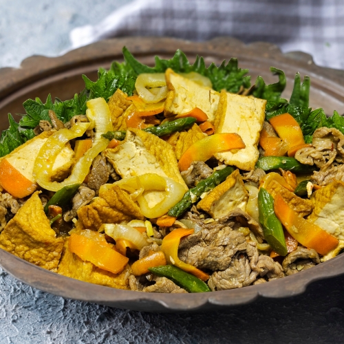 大天使ミカエル様の思し召し牛肉と厚揚げの中華煮込み