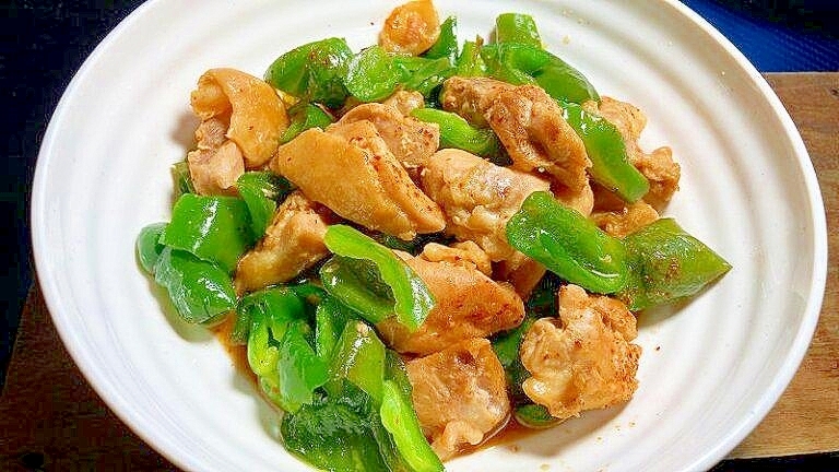 【素朴飯】鶏肉とピーマンの照り炒め