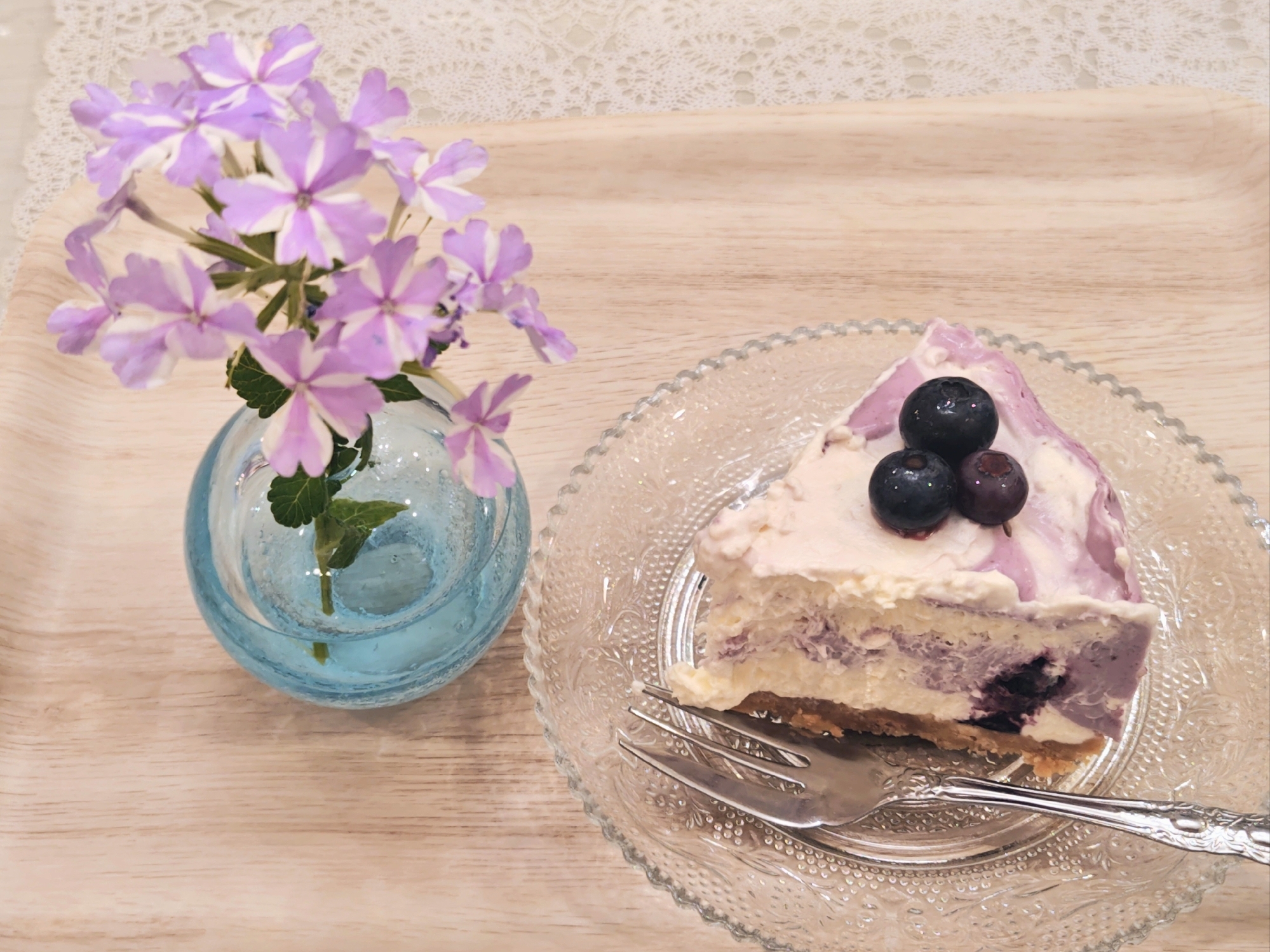 ♡ブルーベリーレアチーズケーキ