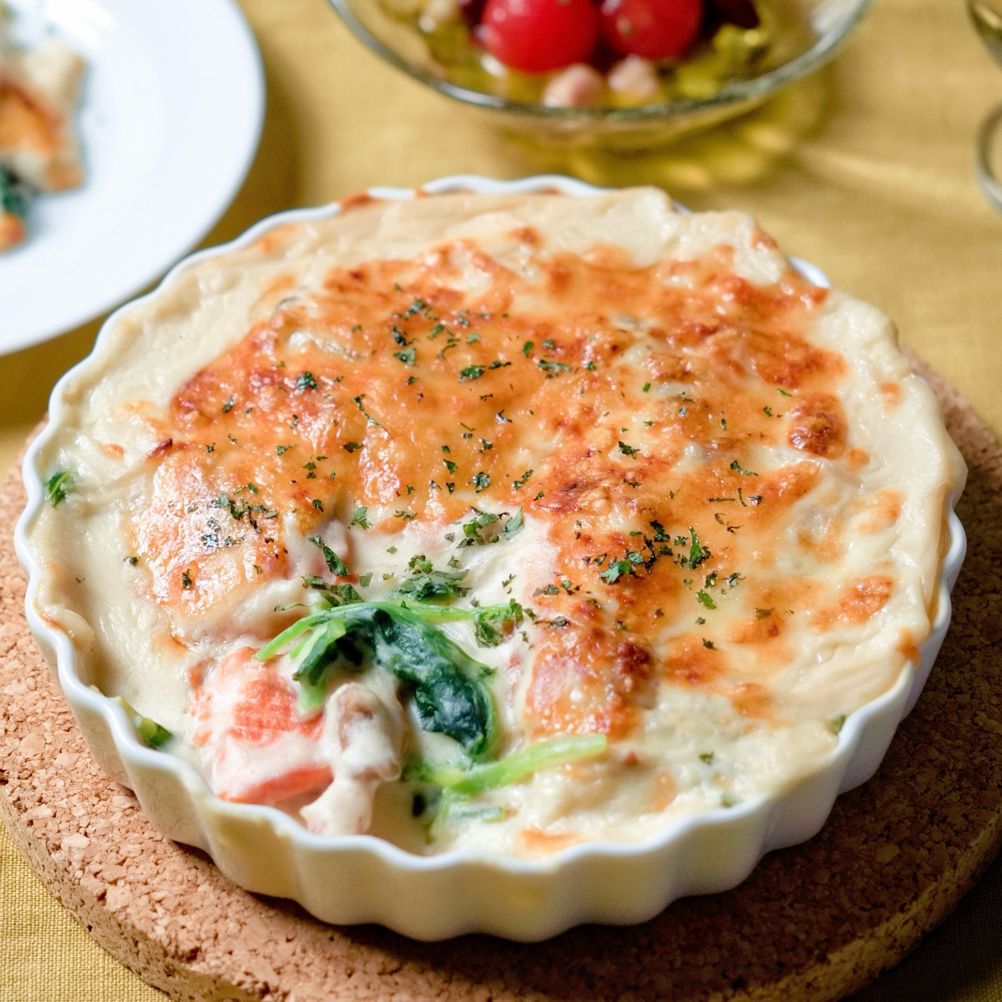 さけとほうれんそうのグラタン【洋食・主菜】