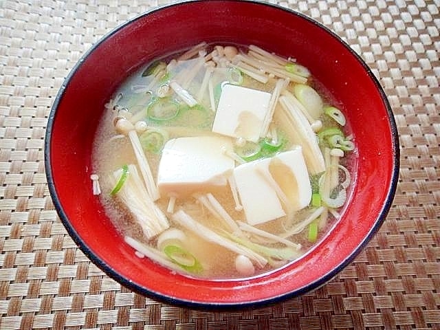 豆腐とえのきネギの味噌汁 レシピ・作り方 by mint✩（返レポお休み中
