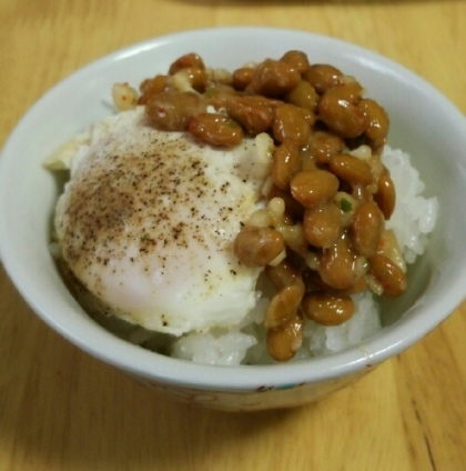 納豆&目玉焼き丼★