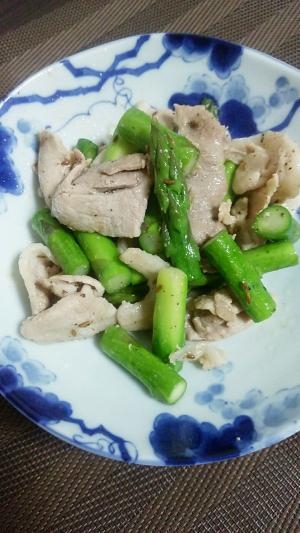 単品スパイスで！アスパラガスと豚肉のクミン炒め。