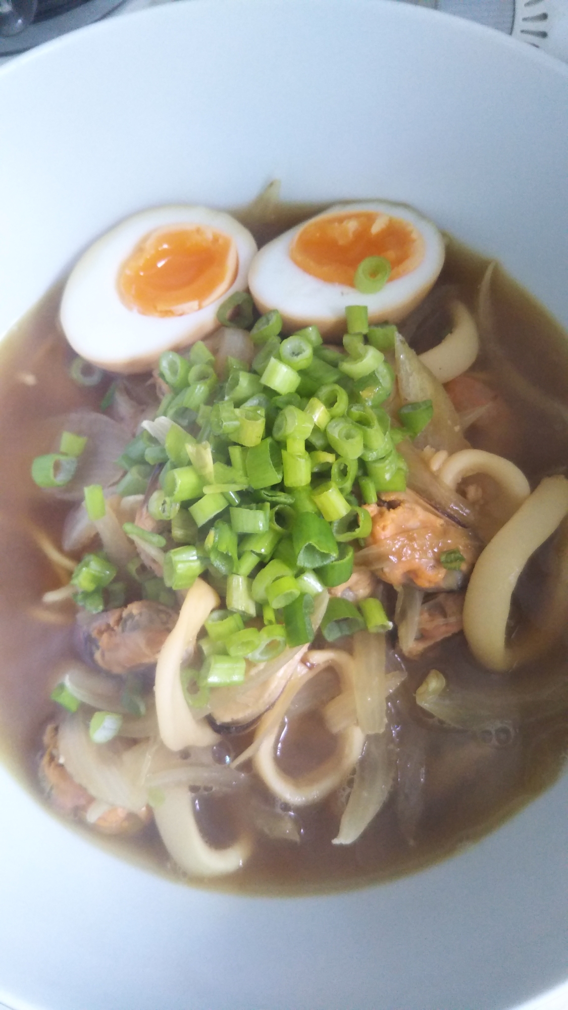 手作り醤油シーフードラーメン!