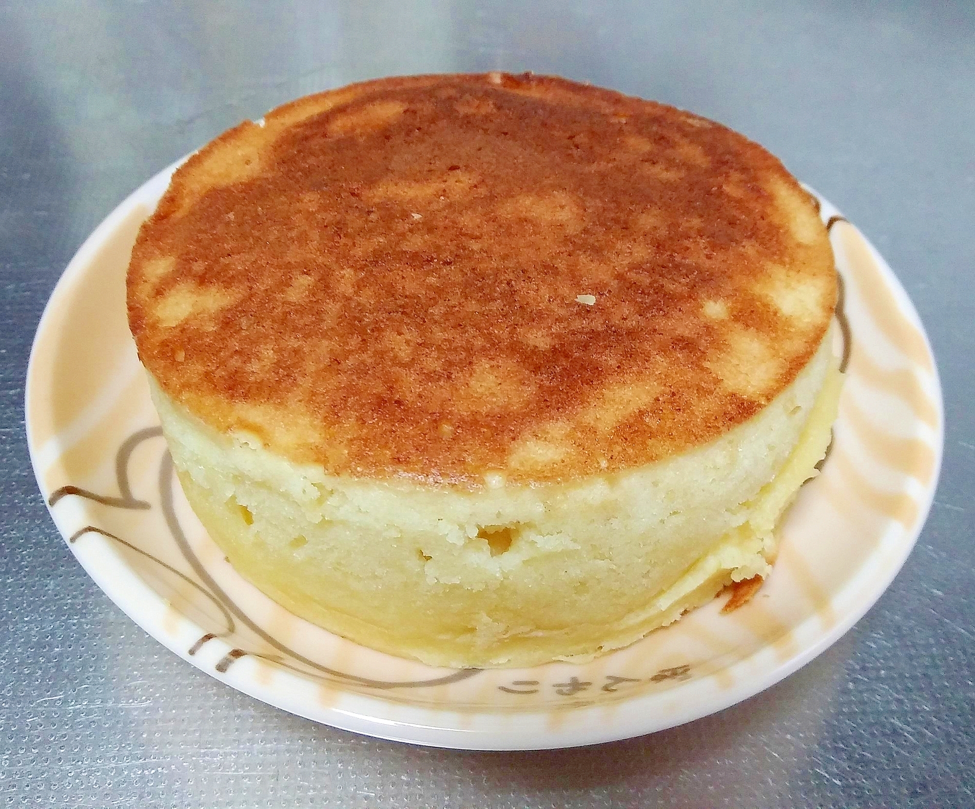 豆腐とHMで作る、分厚いホットケーキ