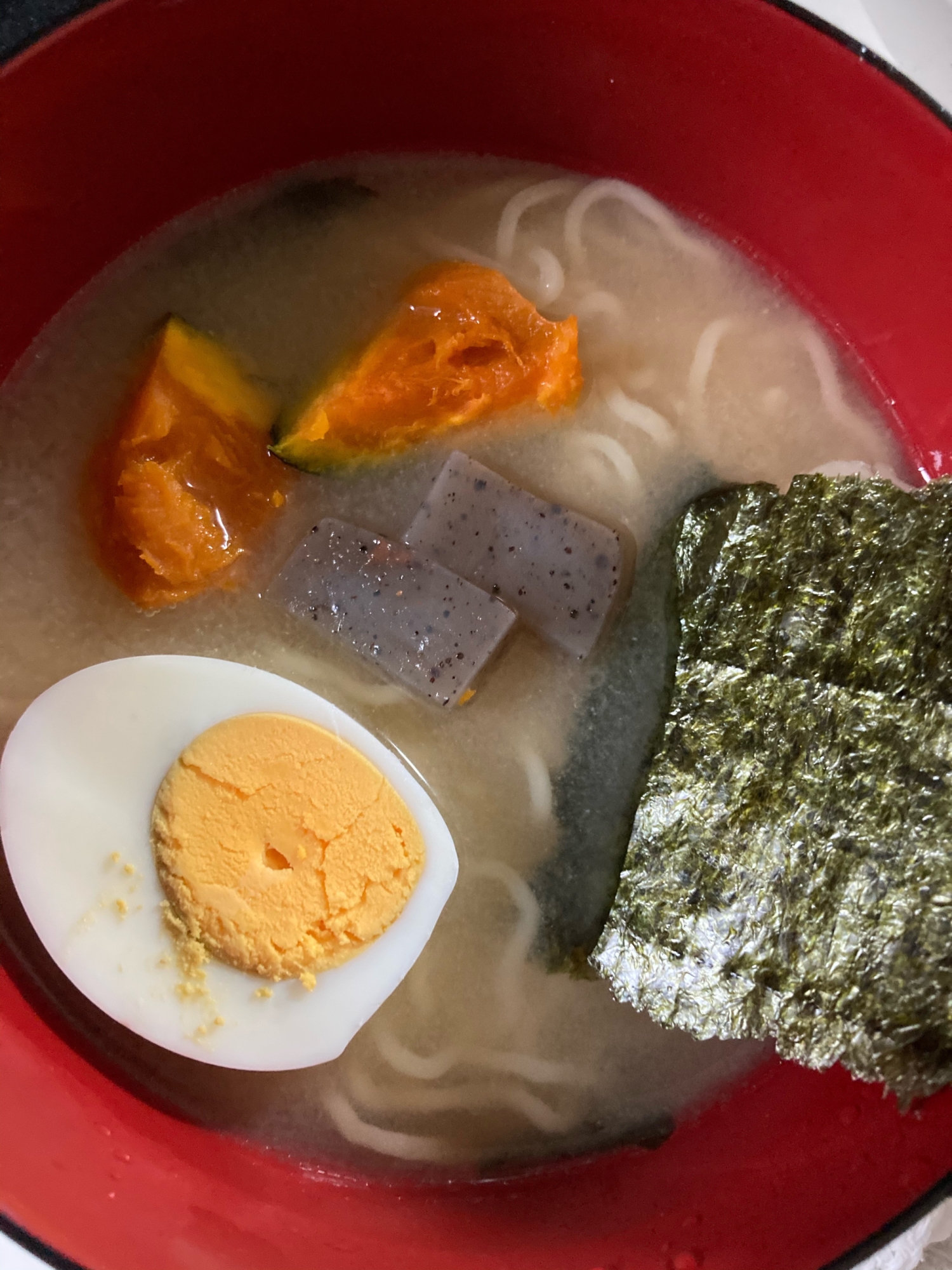 かぼちゃとこんにゃくラーメン▲