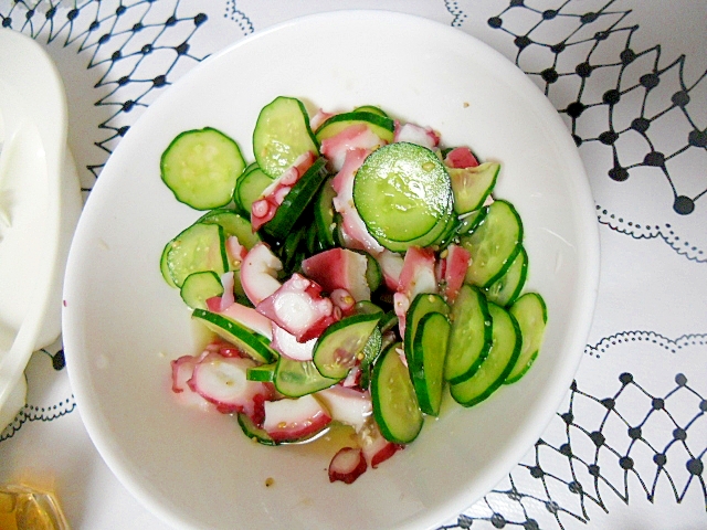 たこときゅうりの酢の物　簡単和食