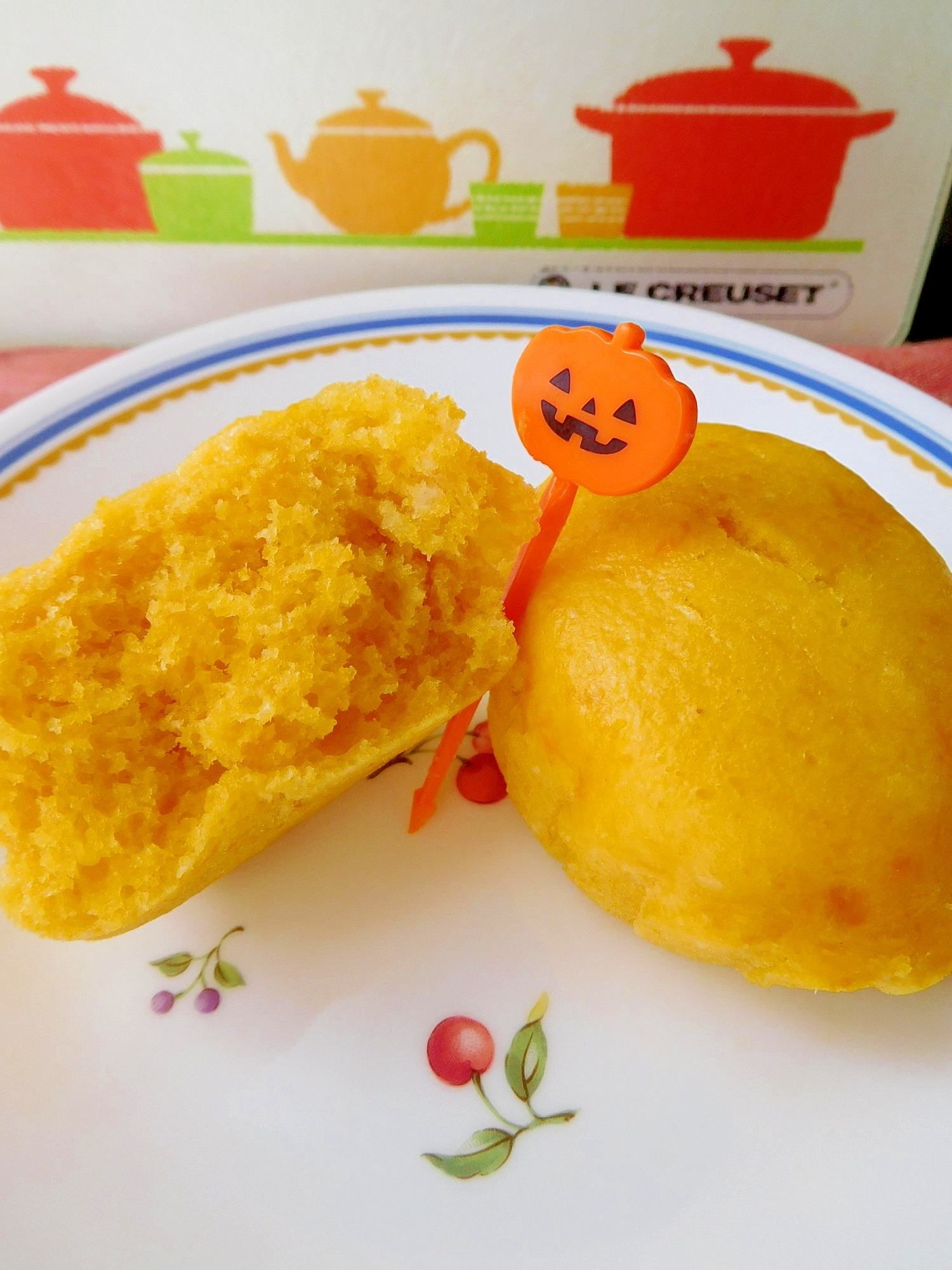 ハロウィン☆かぼちゃ蒸パン