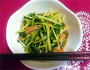 スピード料理！水菜と薄揚げの甘辛炒め