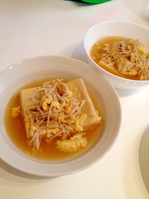 高野豆腐とえのき茸の含め煮