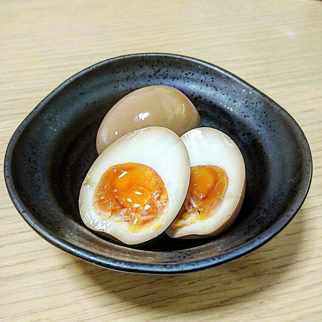 半熟味卵☆にんにく風味の醤油味でおつまみにも！