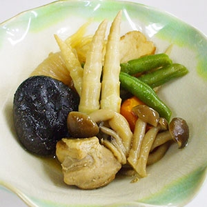姫竹と鶏肉の煮物