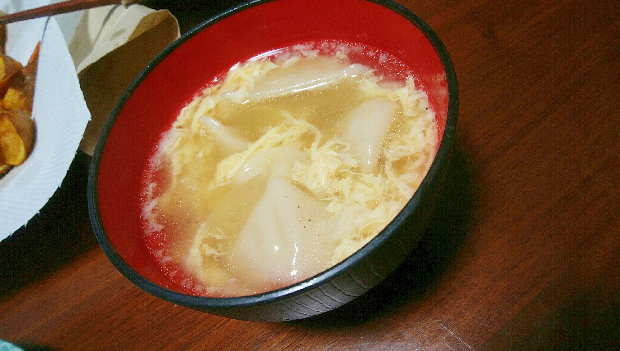 卵スープ餃子