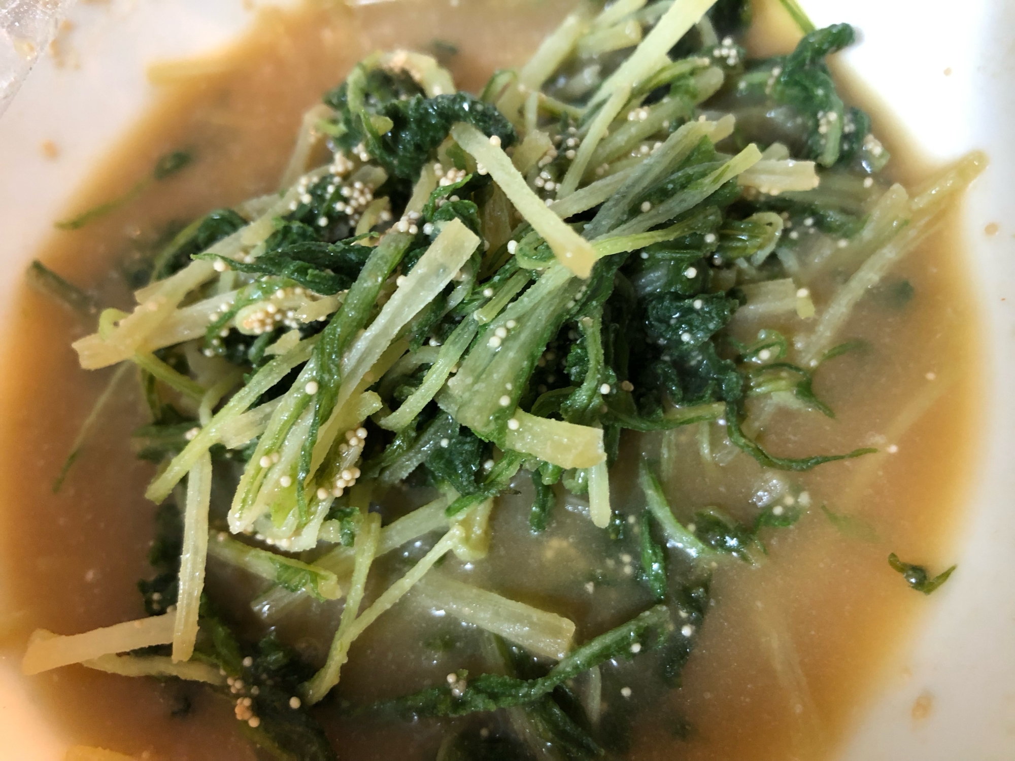 水菜の明太子炒め
