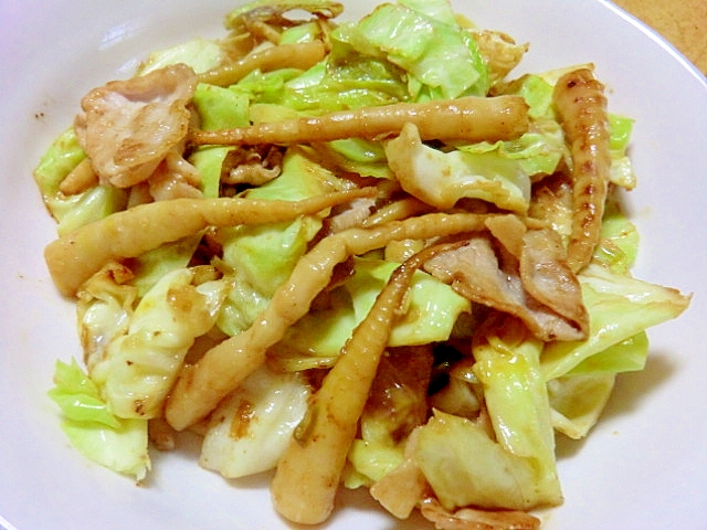 姫竹とキャベツの味噌ピリカラ炒め レシピ 作り方 By サクラノカタライ 楽天レシピ