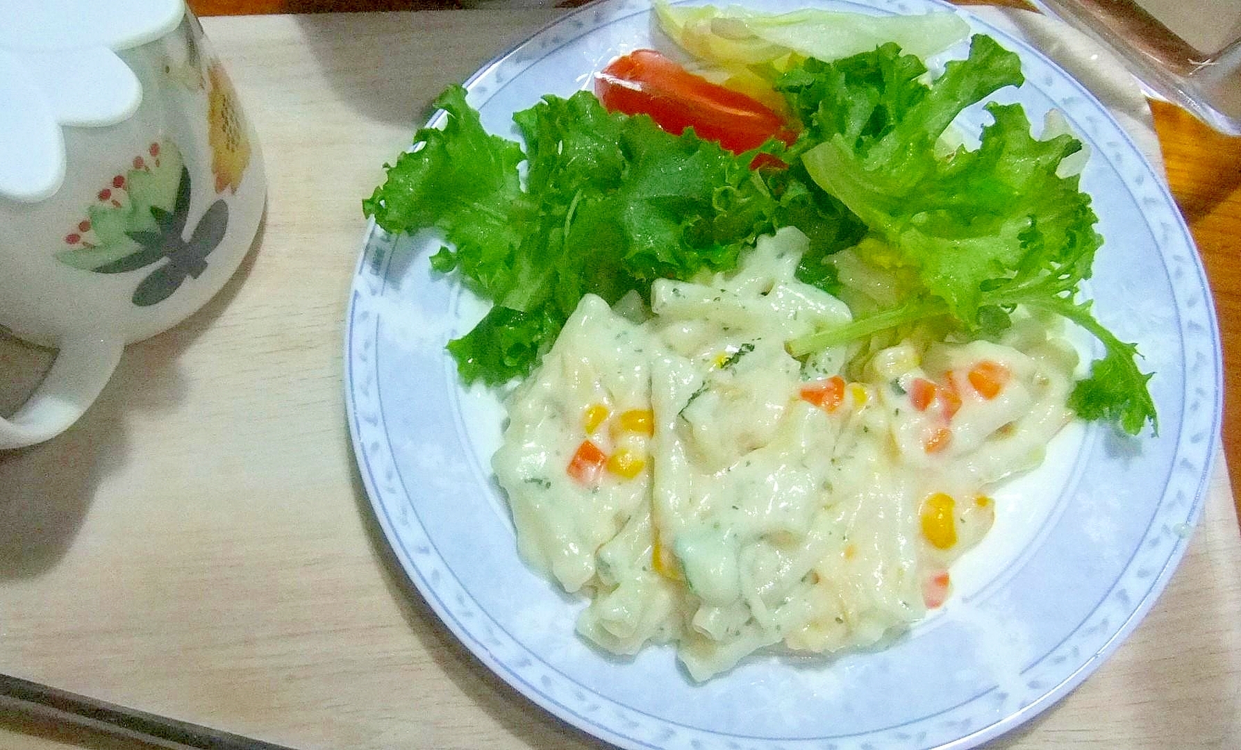 ミックス野菜とマカロニのクリームサラダ