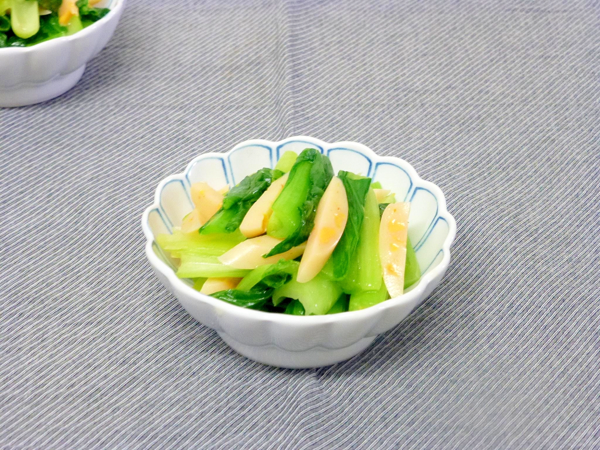 小松菜とチーカマの和え物