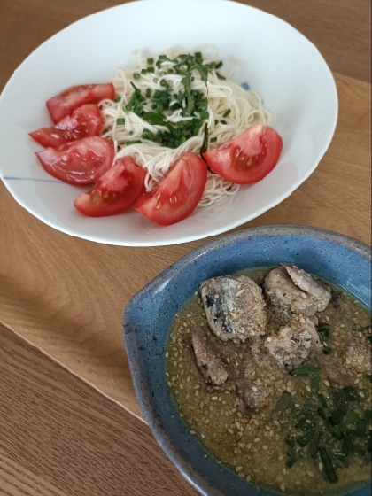 簡単美味しい！サバ缶でそうめんのつけ汁