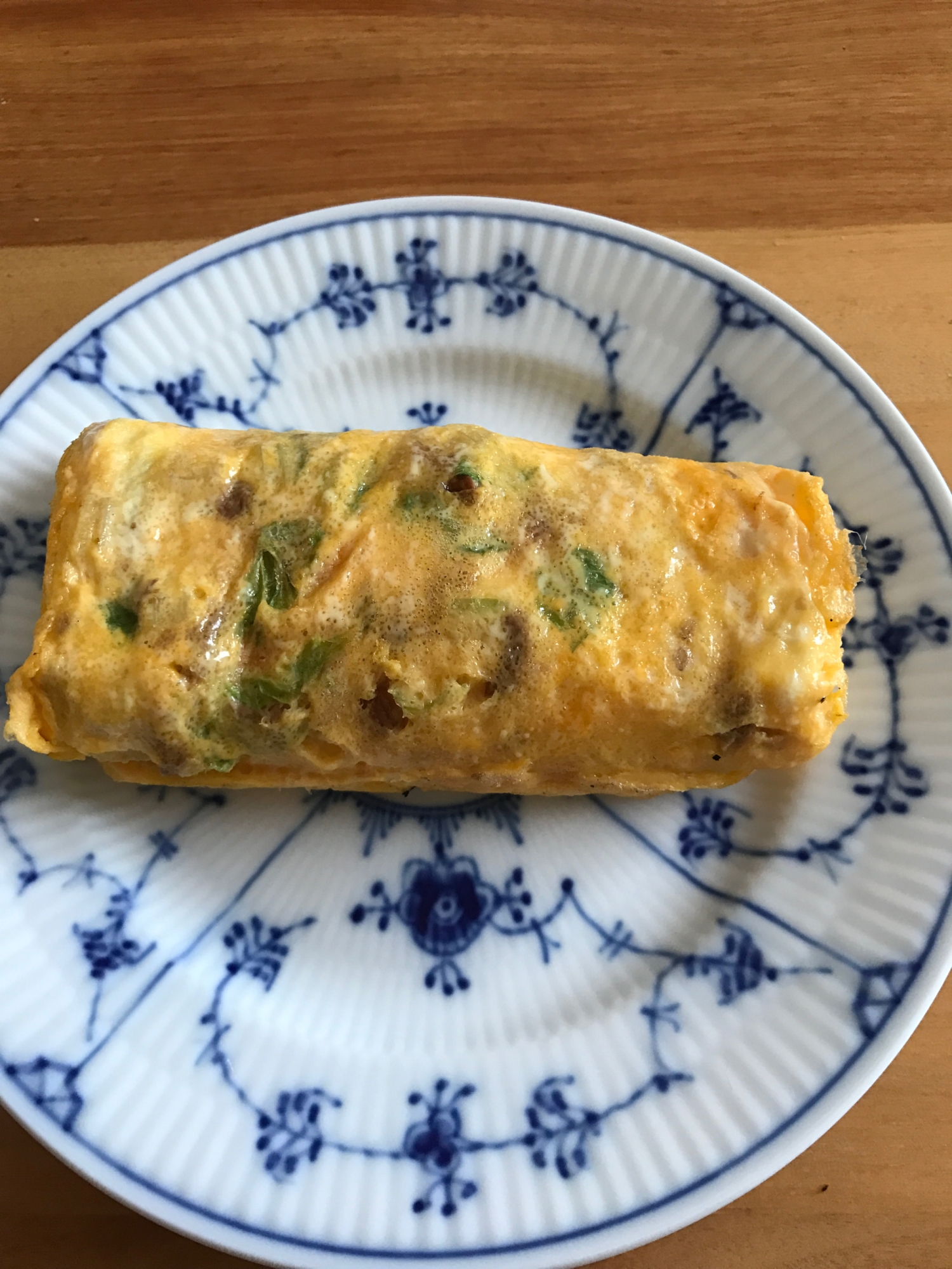 セロリの葉とはごろも煮の卵焼き