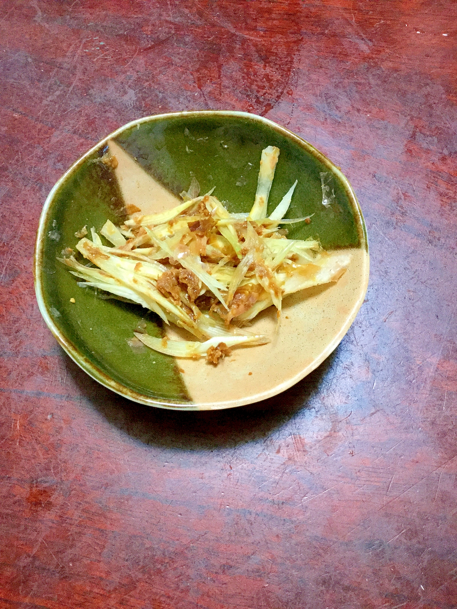 ミョウガの味噌和え。