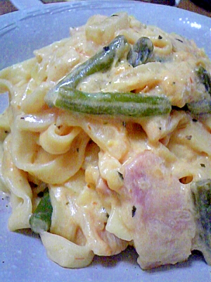 ベーコンと白菜のトマトクリームパスタ☆