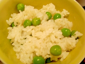 グリーンピースの翡翠煮と豆ご飯