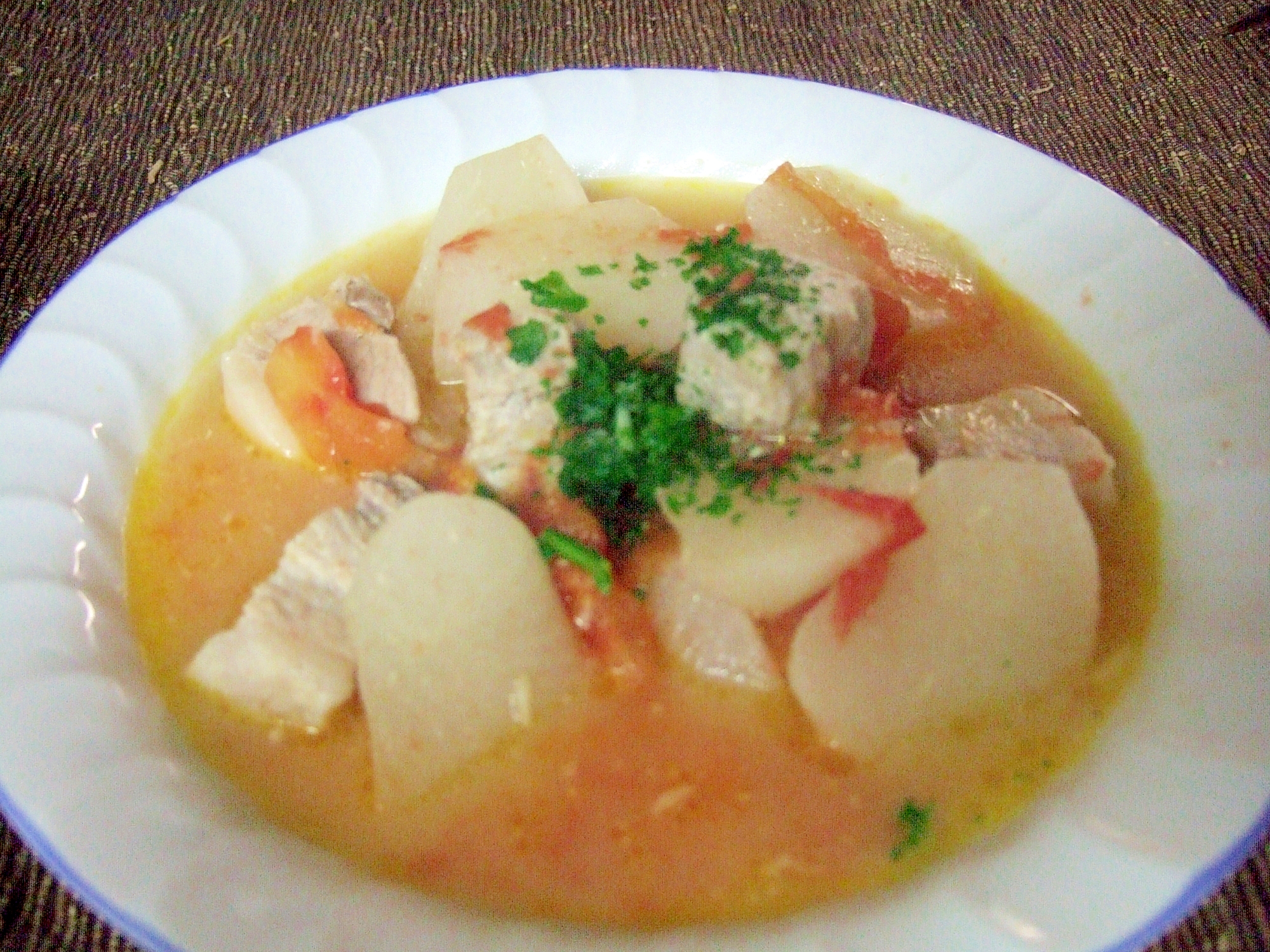 豚バラと大根のヨーグルトトマトスープ