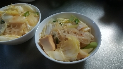 春雨入り 白菜炒め