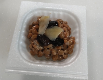 黒豆の煮物と岩下新生姜de甘辛納豆